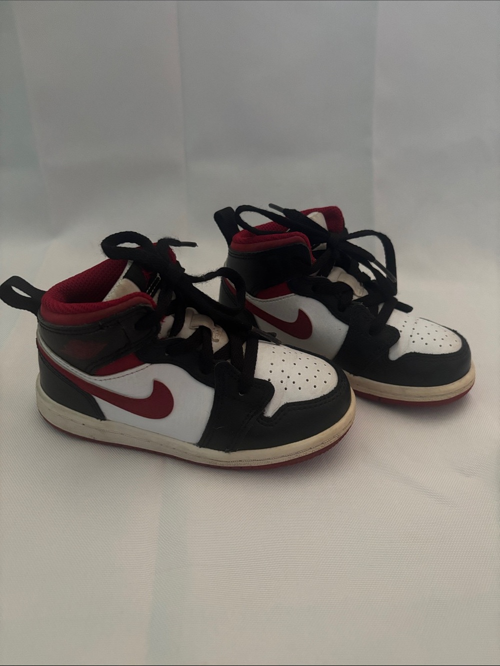 Nike Kids Red, Black & White High-Top Sneakers